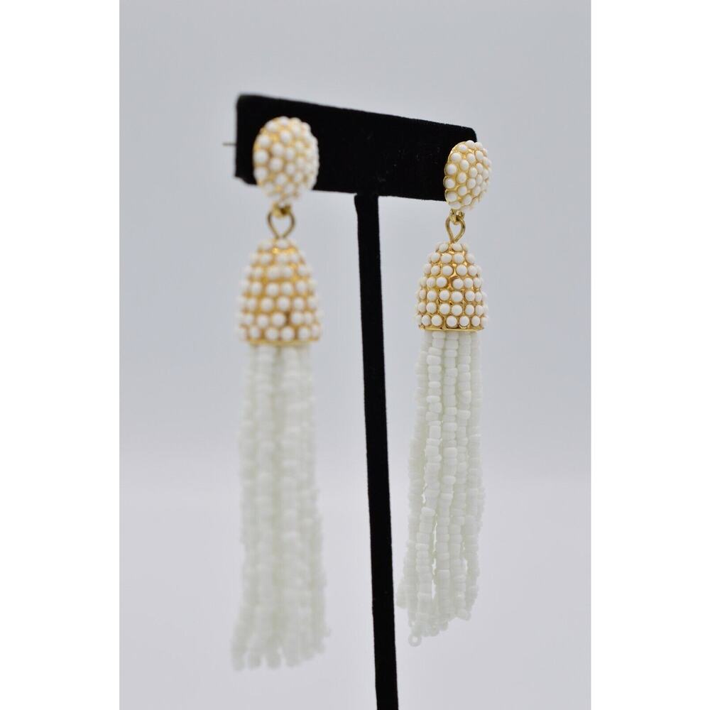 Sugarfix Statement Earrings Drop Dangle White Bea… - image 6